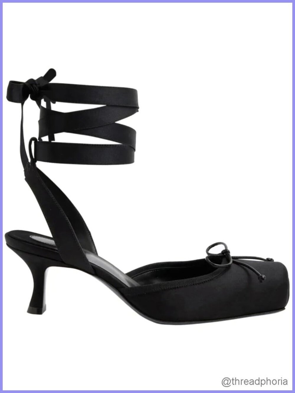Lace Up Ballet Pumps Women Kitten Heels Closed Toe Slingback Satin Bow Dressy